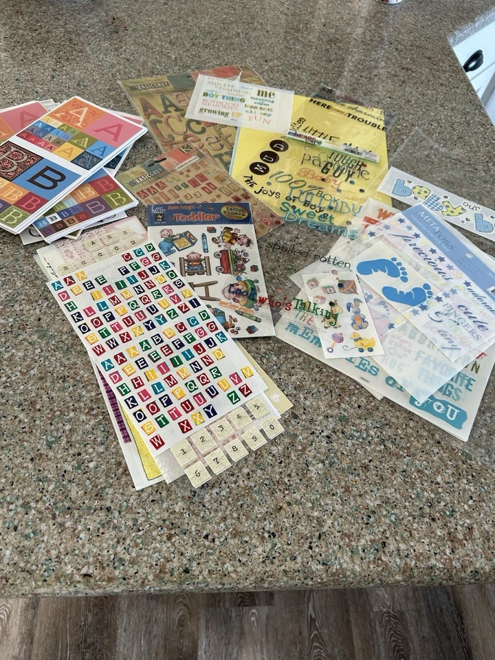 Lot Of Scrapbooking Supplies. Lots Of Alphabet Stickers - Image 3 of 3