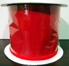 Deep Red Faux Dupioni Ribbon By Expressions For Grandin Road 4" Wide x 25 Yards