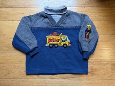 Vintage Y2K 90s Arthur Embroidered Turtleneck Navy Sweatshirt 2T PBS Kids HTF