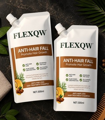 Anti-Hair Loss Treatment Shampoo 300ml 2-Pack Ginger Ginseng Jojoba Oil SET OF 2