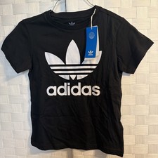 Adidas Originals Trefoil Kids T-Shirt Black DV2905 9Y 10Y Youth Size S