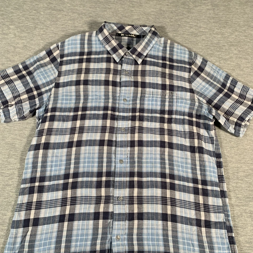 Travis Mathew Shirt Mens XL Plaid Short Sleeve Button Up Casual Golf - Image 2 of 4