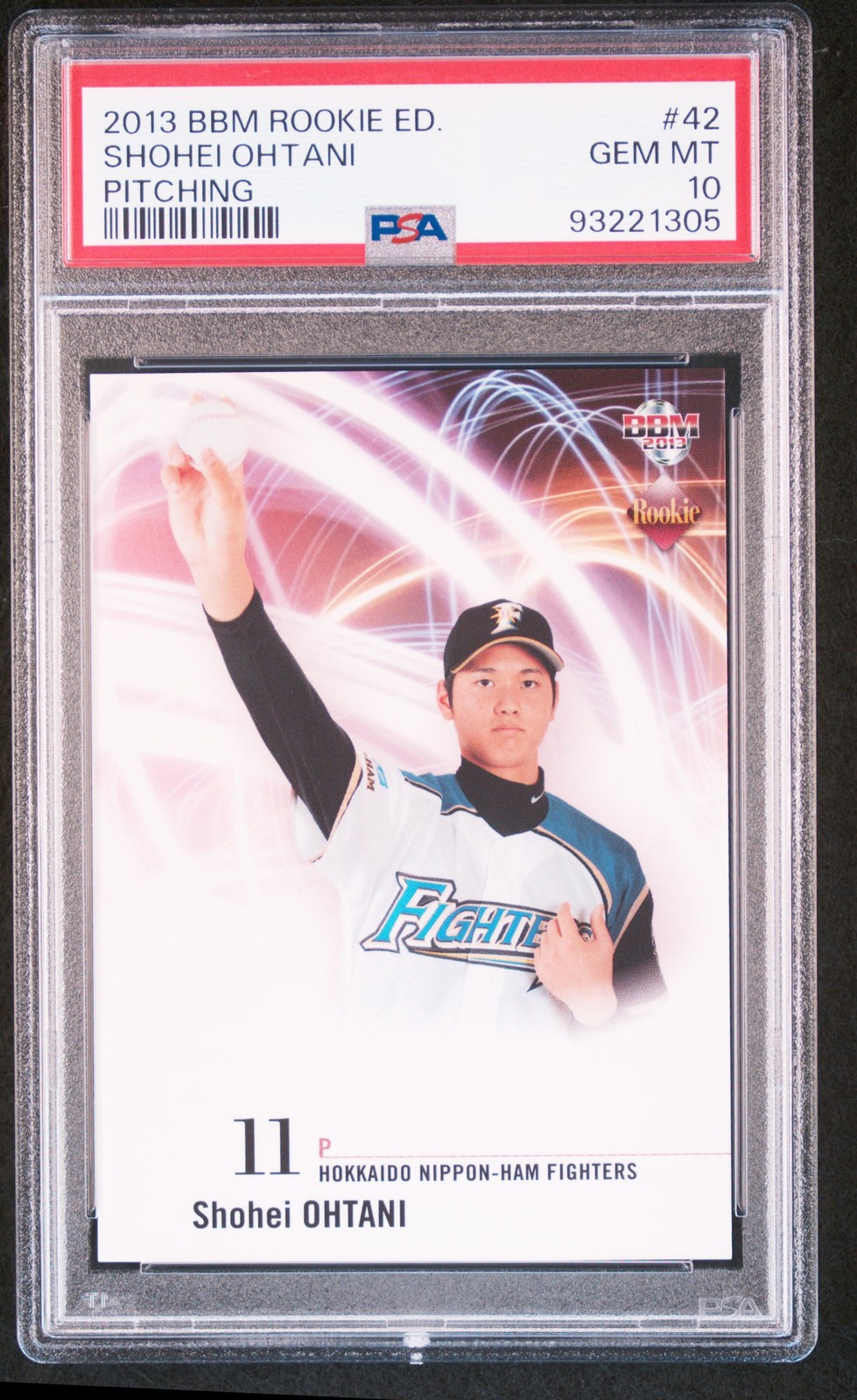 2013 Bbm Rookie Edition #42 Shohei Ohtani Pitching PSA 10