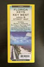 NEW AAA GM Johnson Key West Florida Keys & More Area & Street Map Largo Marathon