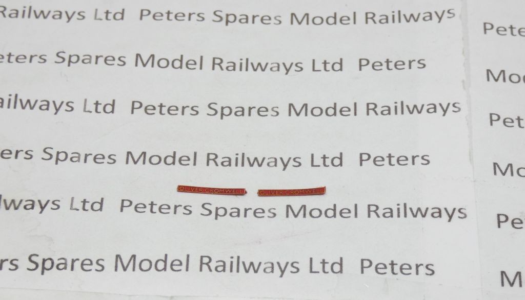 Dapol 116082 Britannia N Gauge Nameplate Oliver Cromwell (Pair)