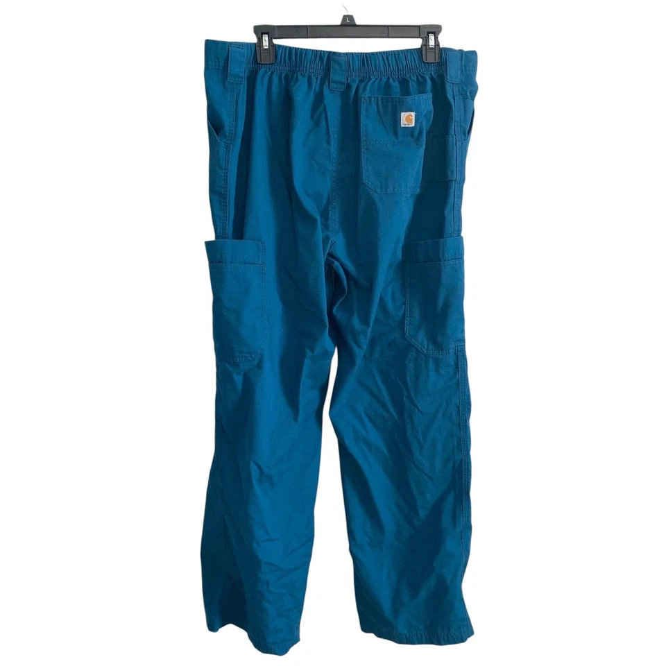 Pantalones Médicos Carhartt Azul Teal Carga Técnica Talla Grande Foto 4 de 4