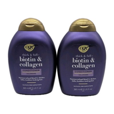2x OGX Thick Full Biotin Collagen Conditioner Volumencondit 385ml