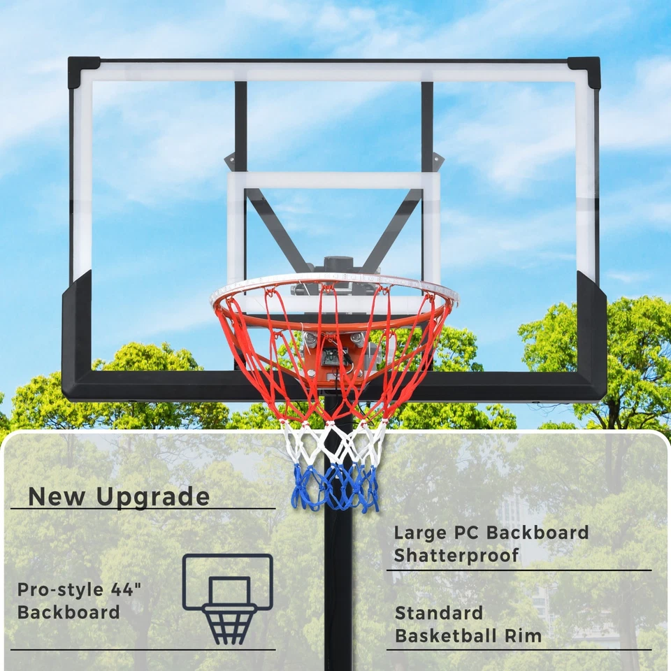 8-10FT Portable Basketball Hoop Goals System Height Adjustable for Youth/Adults - Image 4 of 4