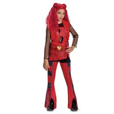 Kids Red Costume Jumpsuit - Descendants Inspired Outfit, Size 10-12, Wig Not Inc