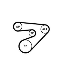 Keilrippenriemensatz für Skoda Rapid NH3 Roomster 5J7 5J | 24388451