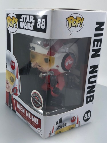 Funko POP! Star Wars The Force Awakens Nien Nunb X-Wing Pilot #88 DAMAGED BOX - Picture 3 of 14