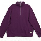 Carhartt Womens Sweatshirt Purple Tencel Fiber Relaxed Half Zip Midweight L New