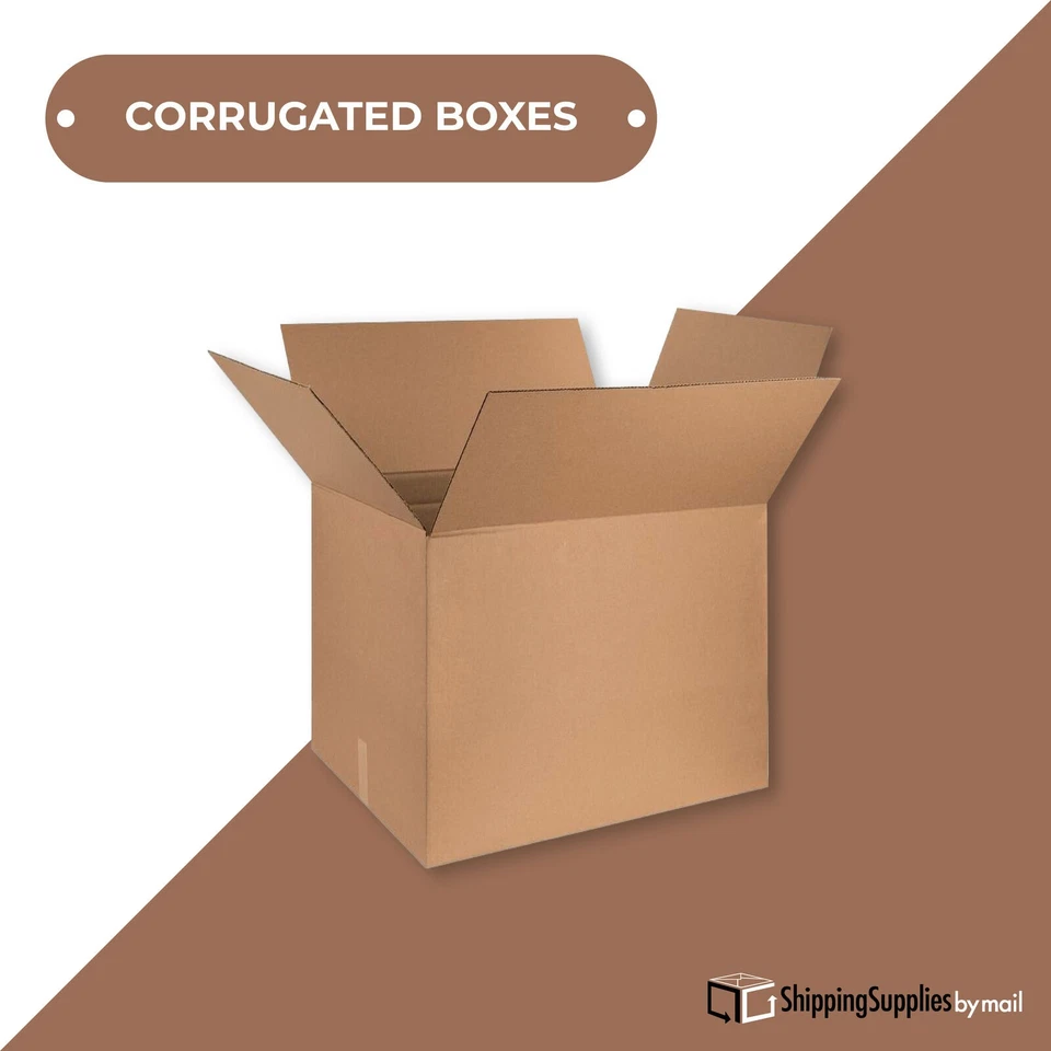 25 Boxes 3x3x3" Corrugated Shipping Boxes ECT-32 Brown Packing Cartons - Image 2 of 4