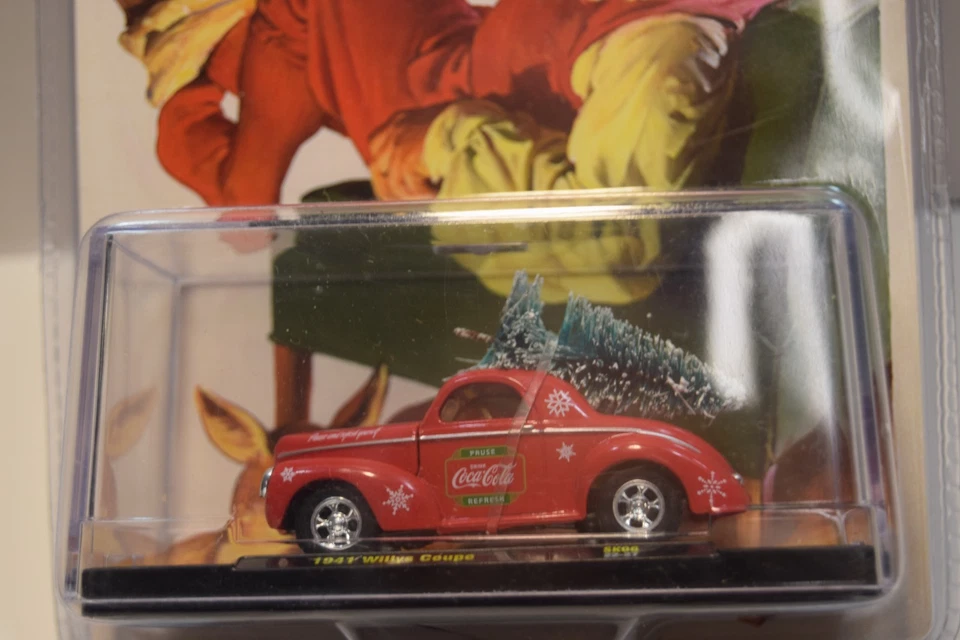 2022 M2 Holiday Machines Coca-Cola Christmas 1941 Willys Coupe New Sealed - Image 2 of 3