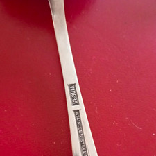 Viners Stainless Steel Spoon, Silver Tone, Geometric Handle Pattern