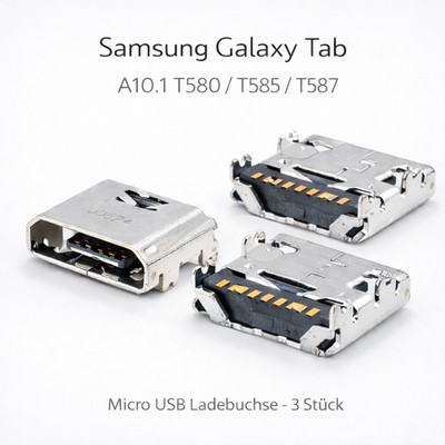 3x Ladebuchse Samsung Galaxy Tab A10.1 T580 T585 T587 Micro USB Connector Löt