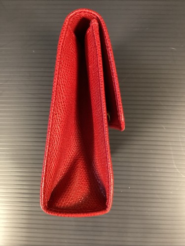 Salvatore Ferragamo Gancini Clutch Bag Bordeaux Leather 6.3"x4.9"x1.6" Vintage - 第 4/9 張圖片