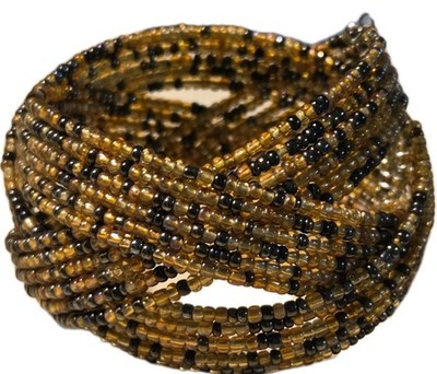 Artism Beaded Cuff BRACLET Nuetral Tones  8''