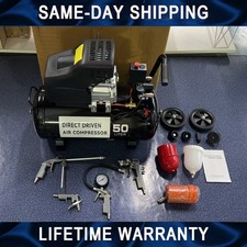 GEARZAAR Portable 50L Litre ltr Air Compressor 9.6CFM 2.5HP & 5 Piece Tool Kit