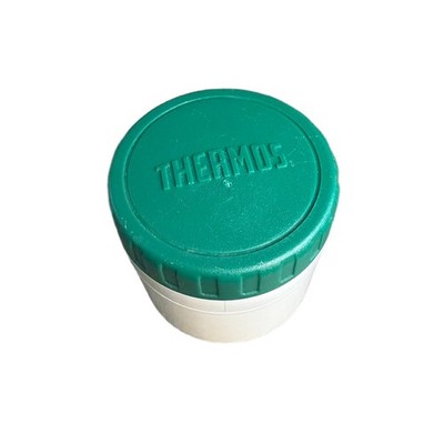 Vintage Thermos Model 1155 Insulated Food Jar Green White
