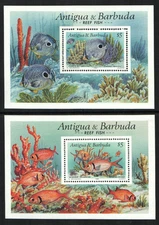 Antigua Stamp 1303-1304  - Reef fish