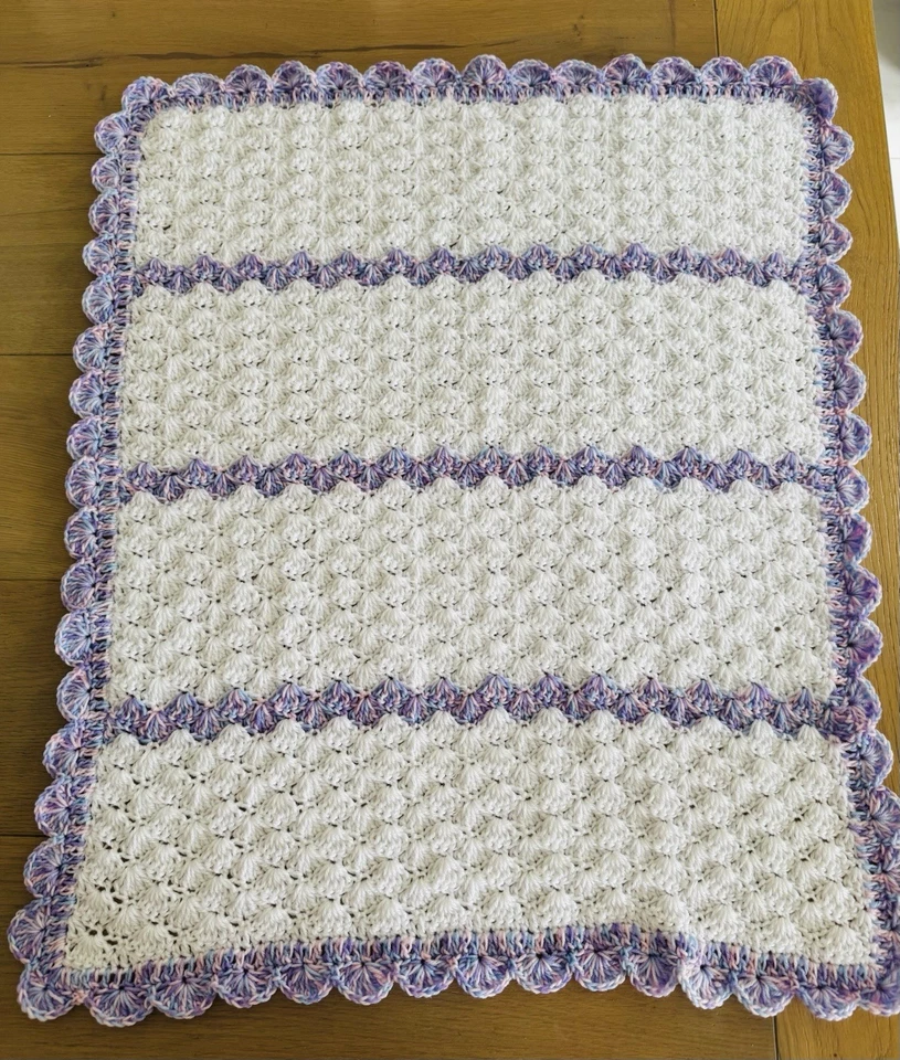 Handmade Crochet Baby Blanket Car, Cot, Floor, Pram Gift - image 4 of 4
