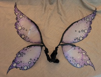 Funky Purple Bubble Pixie Wings - Fantasy Faerie Fairy Wings Costume Halloween