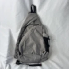 Outdoor Master Crossbody Bag Gray Black Travel Thick Strap Zipper Close Pockets