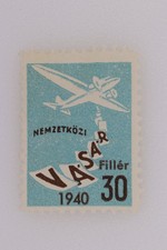 Hungary 1940 Nemzetk zi V s r 30 Fill r Airplane fair air show Label ticket ad