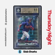 2017 BOWMAN RONALD ACUNA MEGA BOX CHROME PROSPECTS MOJO REFRACTOR BGS 9.5