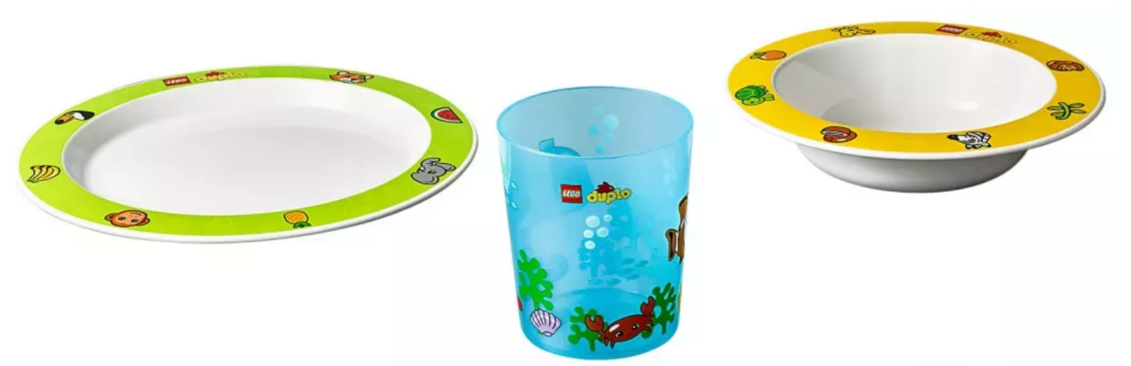 LEGO DUPLO 853920 Vaisselle pour enfant kit repas plastique bleu assiette bol gobelet neuf