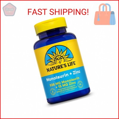 Nature's Life Monolaurin Plus Zinc Immune Support Supplement - 936mg Monolaurin