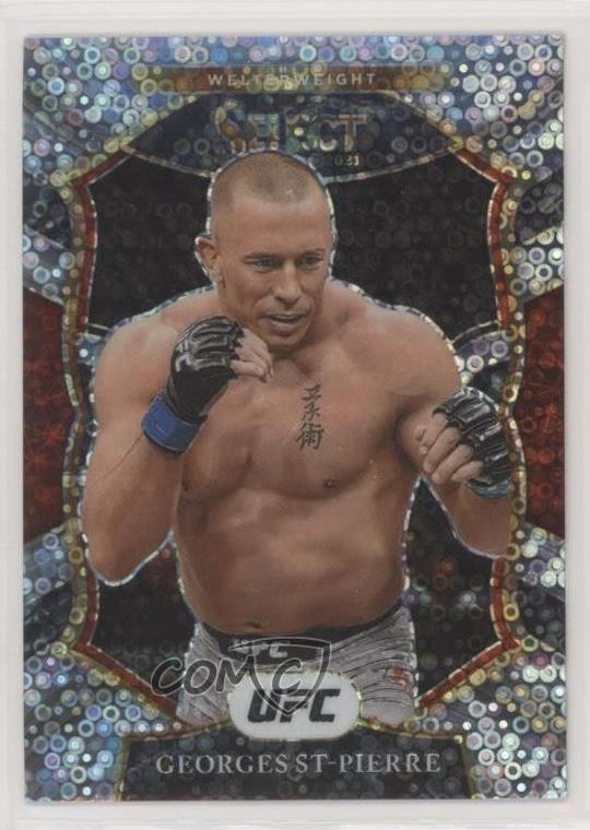 2021 Panini Select UFC Concourse Disco Prizm Georges St-Pierre #14 0n1s