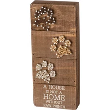 NEW  "Not A Home Without Paw Prints"  String Art -  Trendy Retro Style