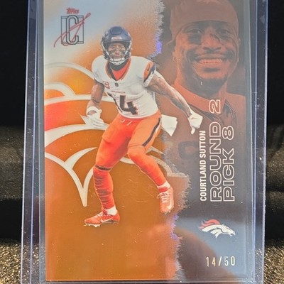 2025 Topps Signature Class Football Courtland Sutton 14/50 Number & Color Match