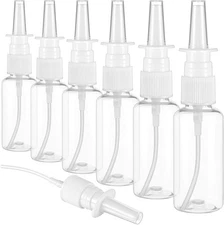 Giantree 30 ML Empty Nose Spray Bottle, 6Pcs Small Refillable Transparent 