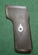 Rare Webley Scott M 1909- 9mm Long Automatic Grip Buffalo Horn - Right Panel