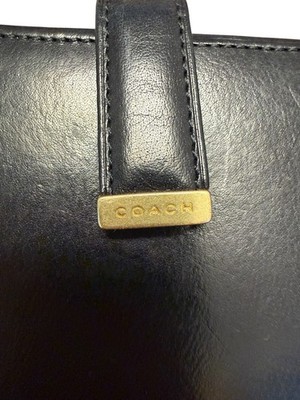 Coach Vintage BLACK Leather Wallet Wallet Great Condition! | eBay