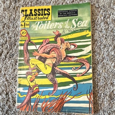 Classics Illustrated The Toilers of the Sea #56 Victor Hugo Gilberton Color Eng