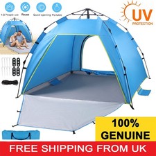 Pop Up Beach Tent for 2-3 Person, UV Protection Beach Sun Shelter w/Zipper Porch