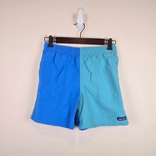 Patagonia Kids Size XL/14 Baggies Shorts 5" Lined Harlequin Subtidal Blue 67036