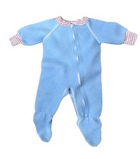 Vtg Gerber Footie Pajamas Baby 7-12months Blue Red Striped