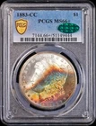 1883 CC PCGS MS 66 + Morgan Dollar Rainbow Toned GSA Vibrant Toning Carson City