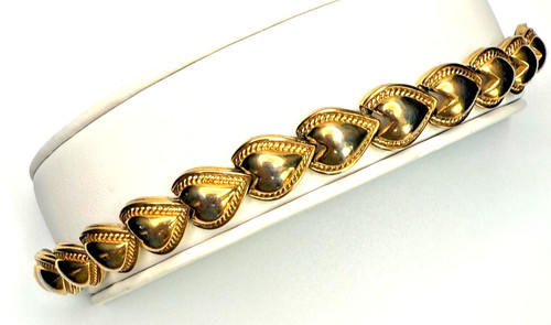 Designer Nina Ricci signed "Links of Heart" bracelet