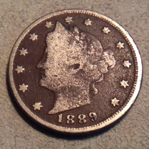 Photo of a 1889-P Liberty Nickel from an eBay listing that sold on Jul 17, 2026