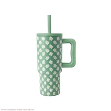 Simple Modern 24oz Trek Florals Straw Tumbler Sage