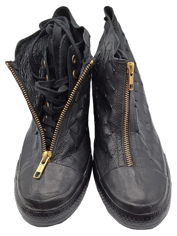 Converse Bottines Femme Noir Cuir Fermeture Éclair (EU 40.5) - Photo 2/4