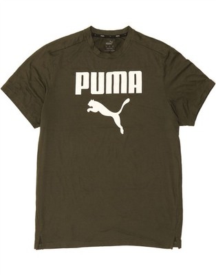 Puma Herren Grafik T-Shirt Oberteil XL Khaki JK06