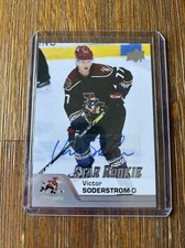 VICTOR SODERSTROM 2020-21 UPPER DECK AHL HOCKEY STAR ROOKIE AUTOGRAPH
