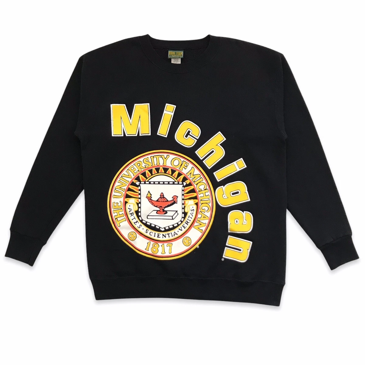 VTG 90 s Michigan University sweatshirt L XL Wolverines Nutmeg